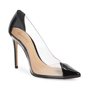 Schutz Cendi Transparent Pointed Toe Pump (Women) sz 6.5